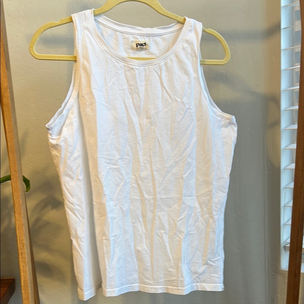 Pact White Muscle Tee